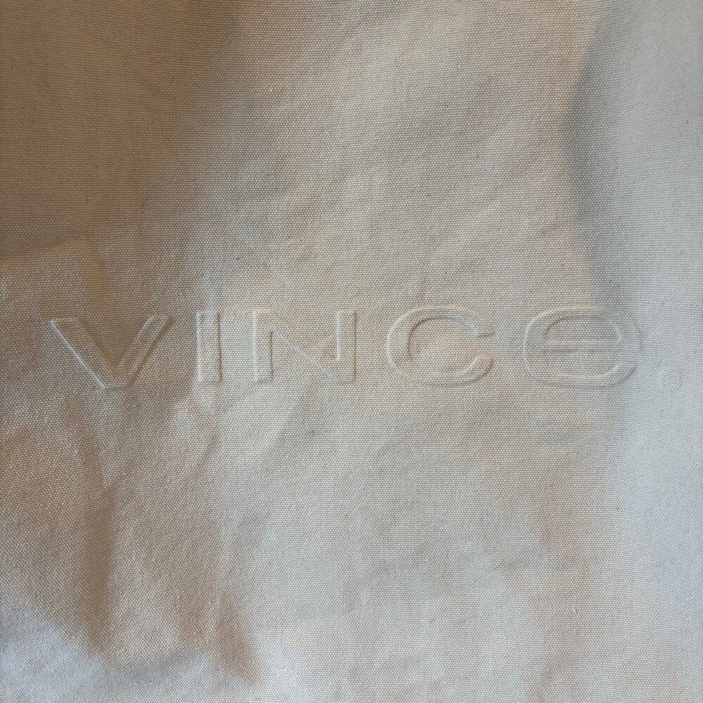 VINCE. Cotton Natural Canvas Tote Bone Sz OS Grocery Market Bohemian Reusable - Picture 2 of 10